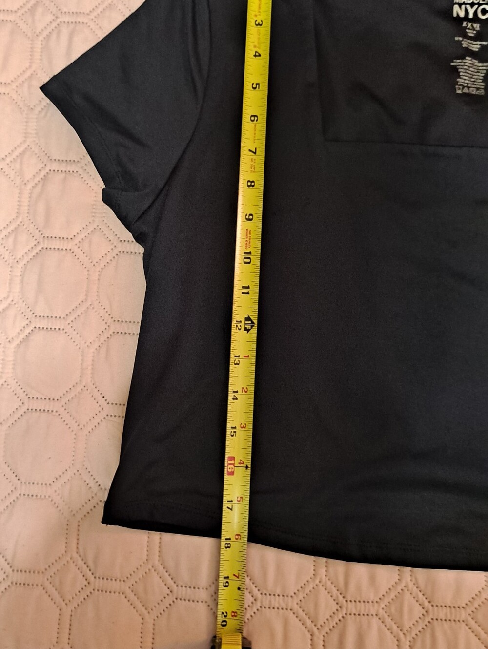 Madden NYC Black Square-Neck Short Sleeve Top XXXL - Picture 3 of 5